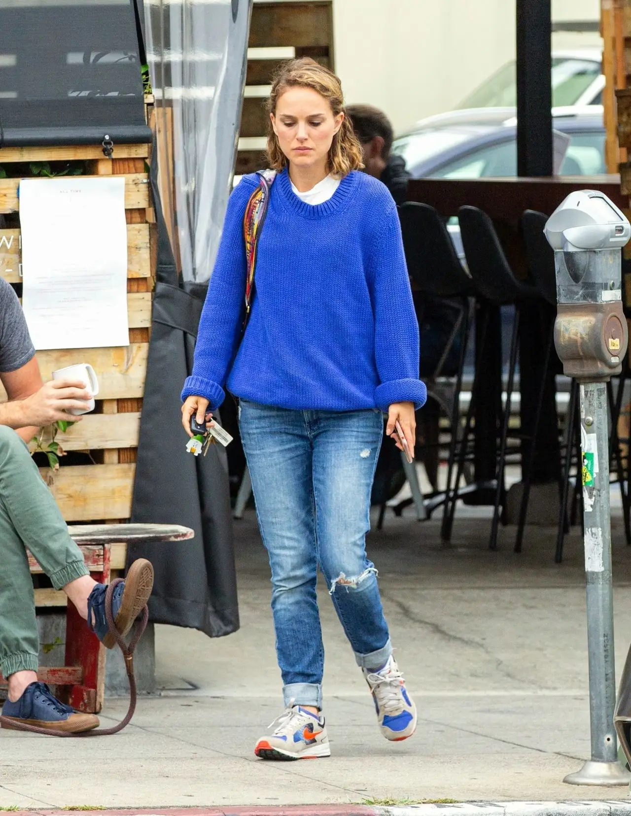 Natalie Portman Photoshoot in White Top Blue Jeans